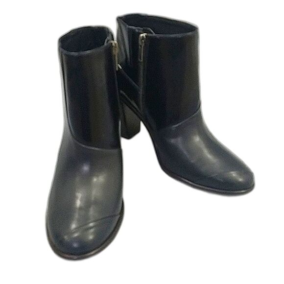 Tibi Classic Black Leather 3" Block Heel ankle booties - Women's sz 38.5 - Picture 3 of 10